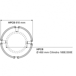 Защитные перила HPC8 для Harvia Cilindro PC165E/200E