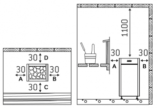 Электрическая печь Harvia Virta Combi HL110S, без пульта