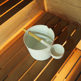 Бадья и черпак KOLO Sauna, цвет белый