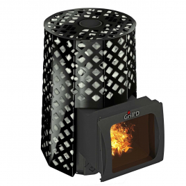 Дровяная банная печь GrillD Violet Romb Short Window Max Pro