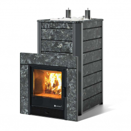 Печь ИзиСтим Ялта 40 К/2024 в облицовке из камня