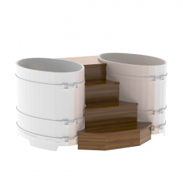 Подиум на 2 купели Bentwood 0,8Х1,42