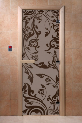 Стеклянная дверь DoorWood Венеция черный жемчуг матовая, коробка ольха